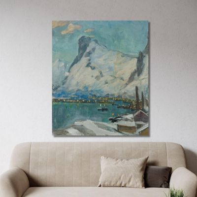 Lofoten In The Evening Light. Study Anna Boberg abb22 canvas print  Lofoten In The Evening Light. Study Anna Boberg abb22 canvas print