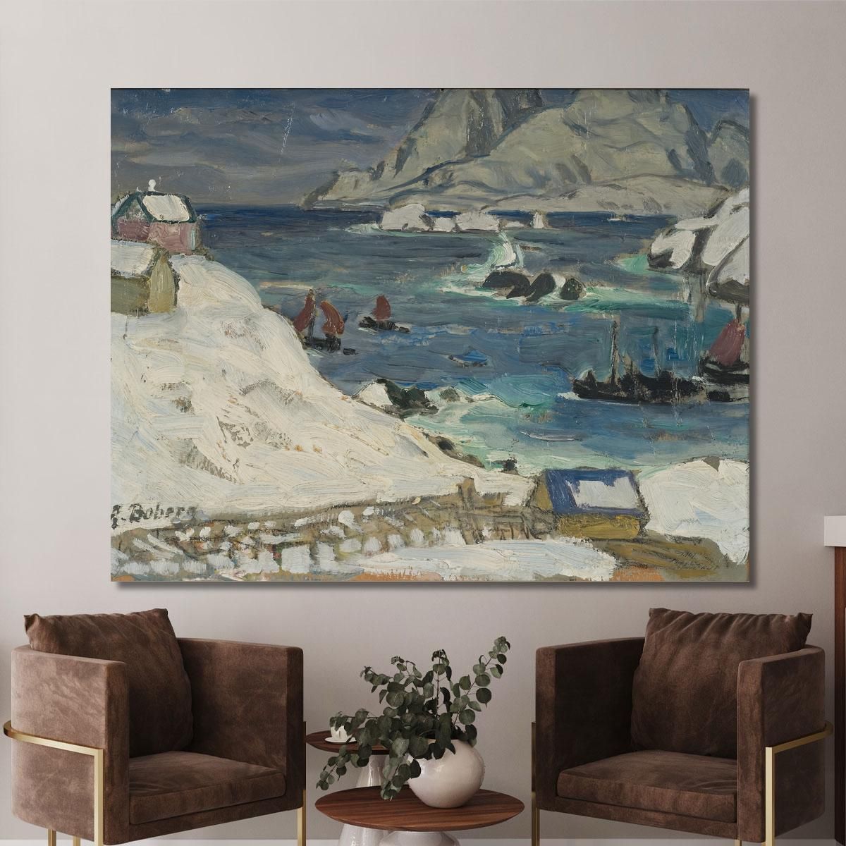 Running Before The Storm. Study From North Norway Anna Boberg abb32 canvas print 